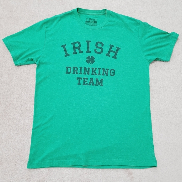 irish drinking team Other - Irish Drinking Team T-shirt Unisex Size LARGE Green St. Patricks Day Funny Party